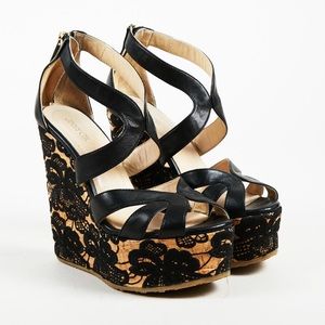 Jimmy Choo Floral Print Wedges